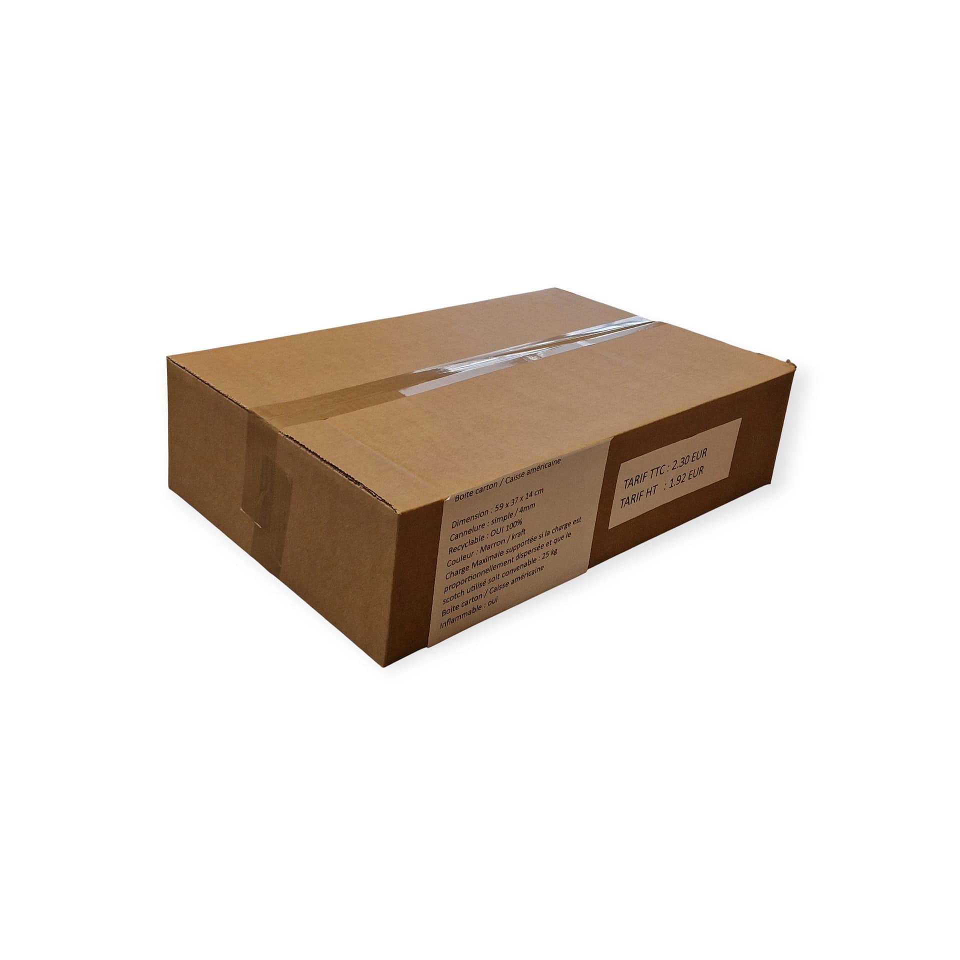 N°1 Boites en carton simple cannelure 59x37x14