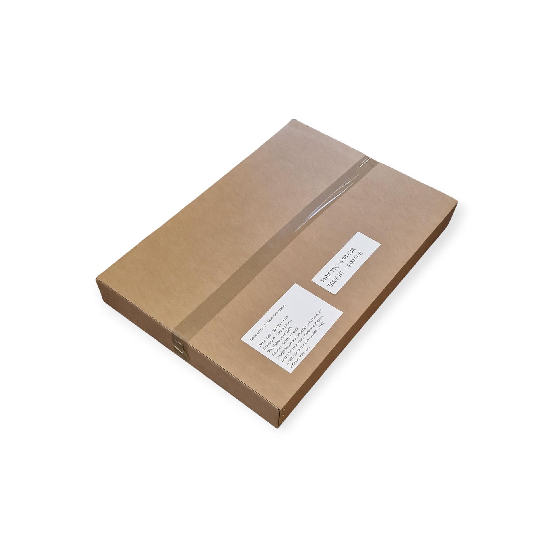 N° 3 Boites en carton simple cannelure 80x59x9