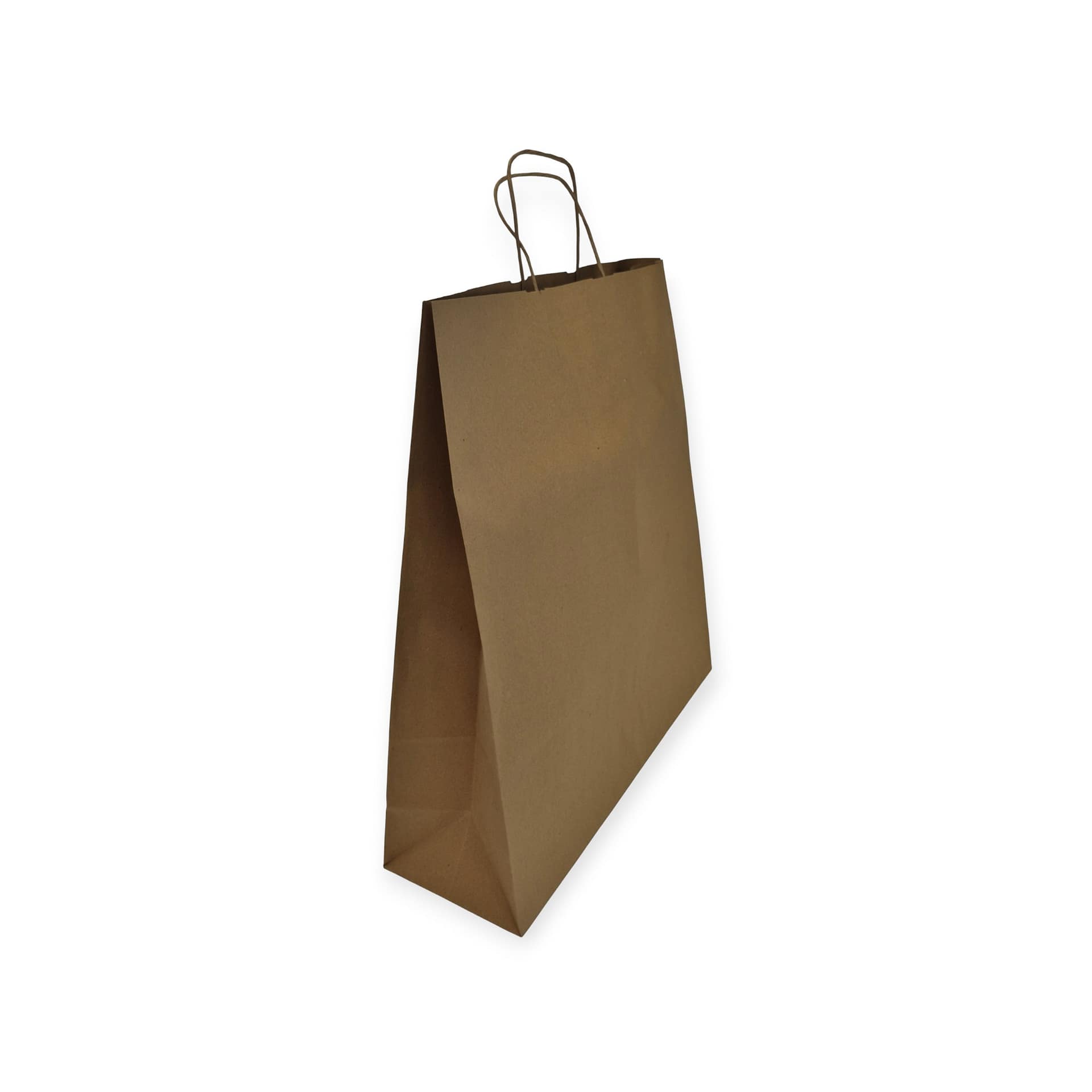Grands sacs kraft à poignées torsadées