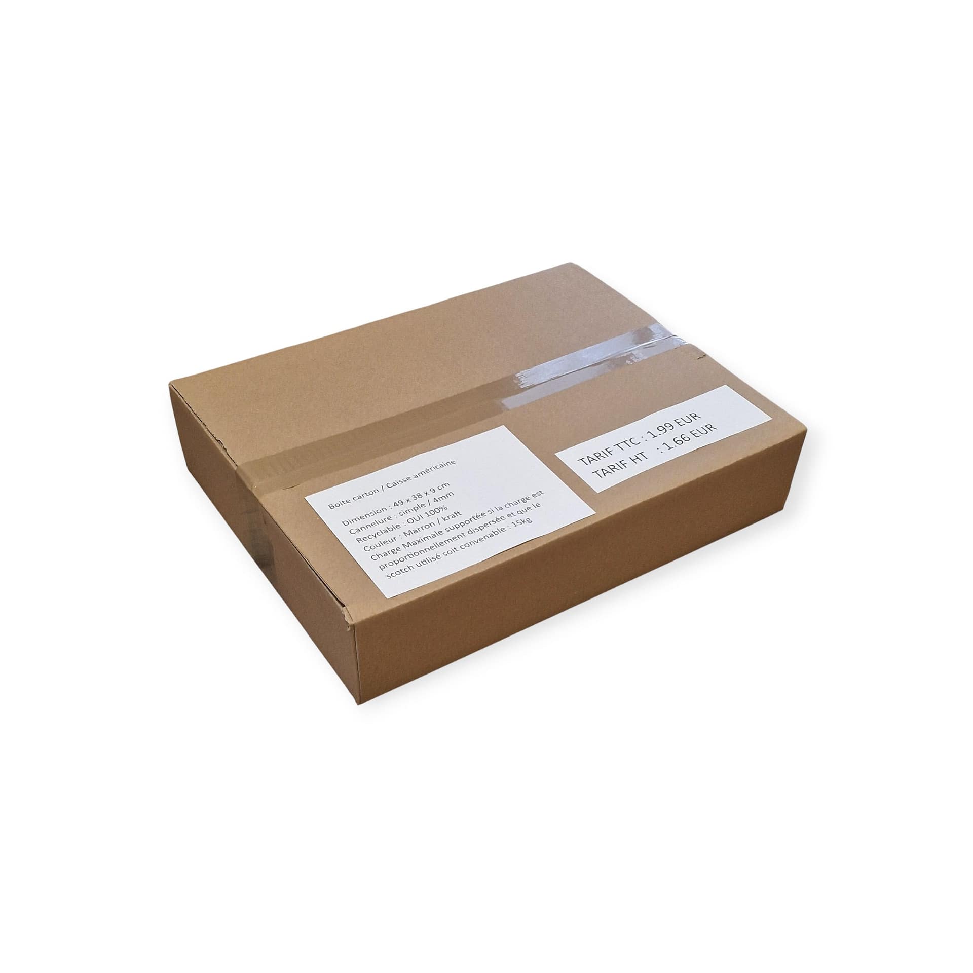 N°7 Boites en carton simple cannelure 49x38x9