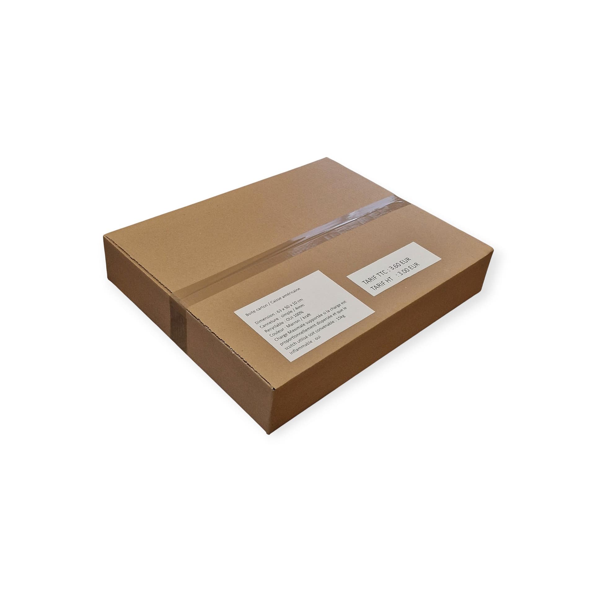 N°5 Boites en carton simple cannelure 63x50x10